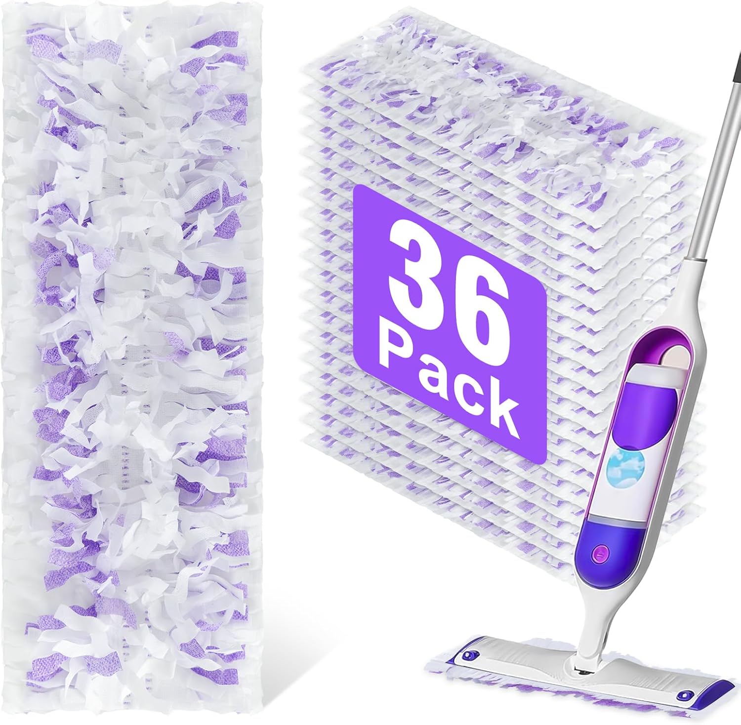 36 Pack Disposable Power Mop Refills Pads for Swiffer Power Mop,Spray Wet Pads Refill,Disposable Mop Pads for Wood Floors,Spray Mopping Pads Refills for Multi-Surface Floor Cleaning